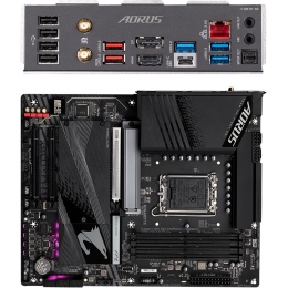 Материнская плата Gigabyte Z790 AORUS ELITE AX, Socket 1700, Intel®Z790, 4xDDR5-4800, HDMI+DP, 3xPCI-Ex16, 6xSATA3(RAID 0/1/5/10), 4xM.2, 8Ch Audio, 1x2.5GbLan, WiFi, (4+4)xUSB2.0, (5+2)xUSB3.2, (1+1)xUSB3.2 Type-C™, ATX, RTL {}